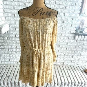 Tart Snakeskin Print Off Shoulder Dress Sz L